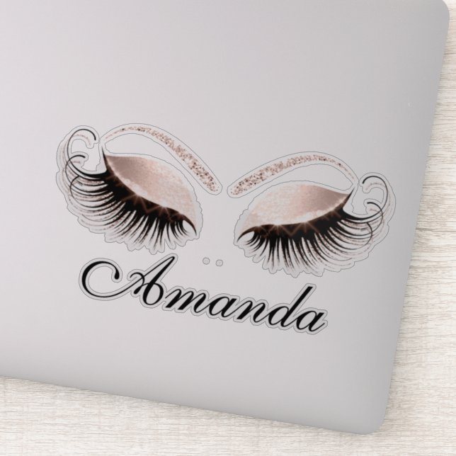 Sticker Nom de l'extension rose Pink Makeup Artist Lashes (Détail)