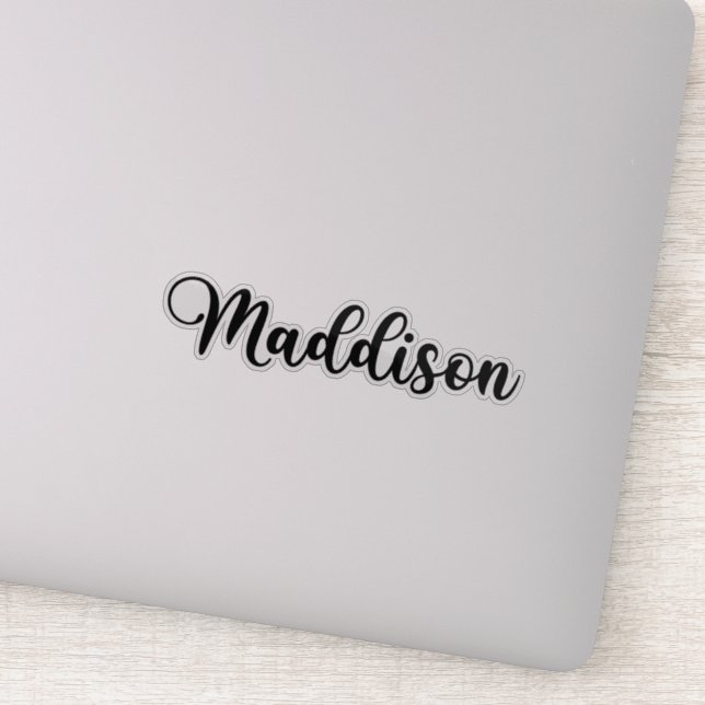 Sticker Nom de Maddison - Calligraphie manuscrite (Détail)