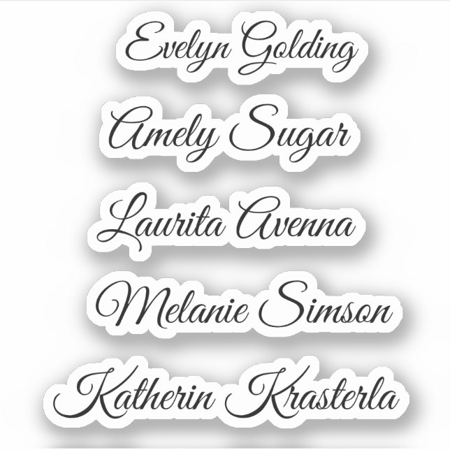 Sticker Nom de script élégant mignon et fantaisiste appart (Devant)