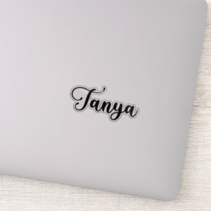 Sticker Nom de Tanya - Calligraphie manuscrite