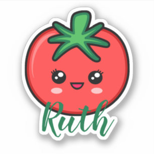 Sticker nom de tomate mignonne