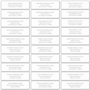 Sticker Nom d'hôte de mariage simple moderne Adresse