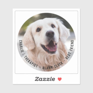 Sticker Nom du chien sentimental mignon Cheeky Photo Citat