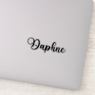 Sticker Nom du daphné - Calligraphie manuscrite