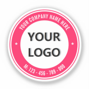 Sticker Nom du logo de l'entreprise personnalisée Modèle d
