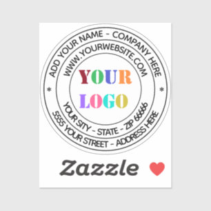 Sticker Nom du logo d'entreprise personnalisé Adresse Stic
