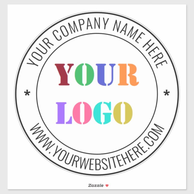 Sticker Nom du logo d'entreprise personnalisé Modèle Stick (Feuille)