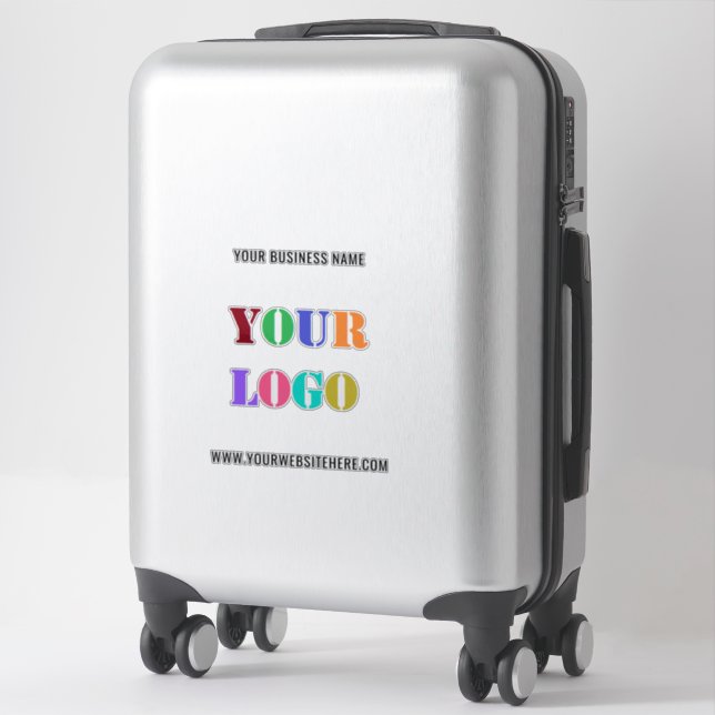 Sticker Nom du logo personnalisé Site Web Promo d'affaires (Sur valise)