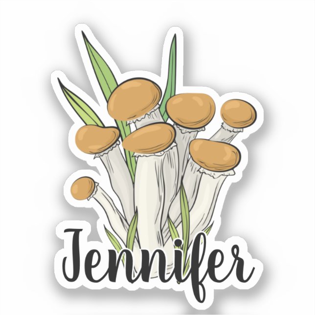 Sticker Nom du monogramme du champignon mou (Recto)