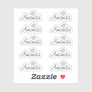 Sticker Nom du script de signature manuscrit