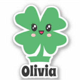 Sticker Nom du Shamrock vert