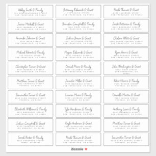 Sticker Nom et adresse du client mariage Moderne Chic Amus