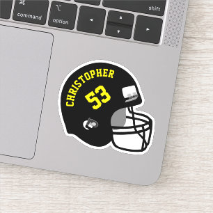Sticker Nom et numéro de casque de sport