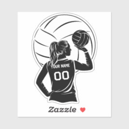 Sticker Nom et numéro personnalisés du joueur de volley-ba
