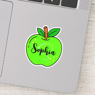 Sticker Nom mignon personnalisé & monogramme Professeur