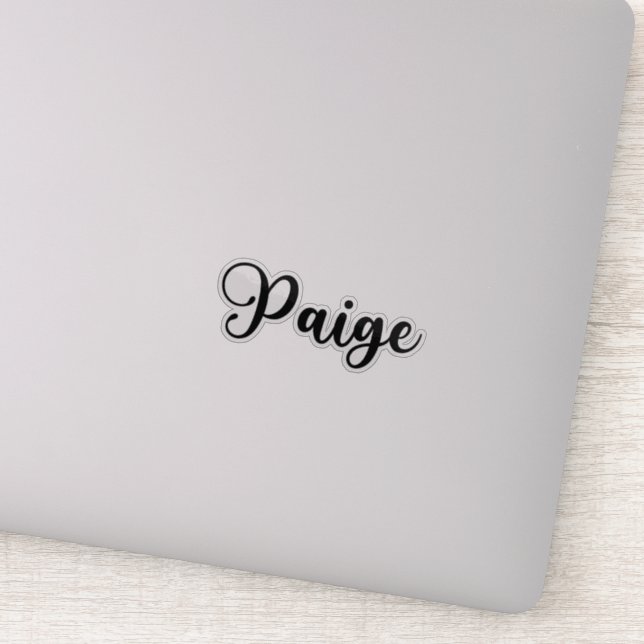 Sticker Nom Paige - Calligraphie manuscrite (Détail)
