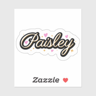 Sticker Nom Paisley jolie conception
