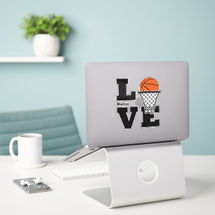 Sticker Nom personnalisé Basketball Love