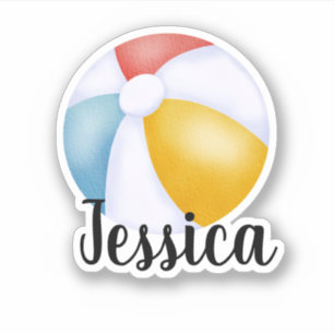 STICKER NOM PERSONNALISÉ BEACH BALL