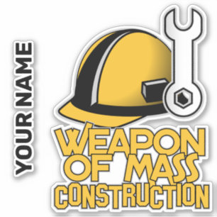 Sticker Nom personnalisé Construction