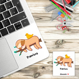 Sticker Nom personnalisé de couchage de fentes amusantes