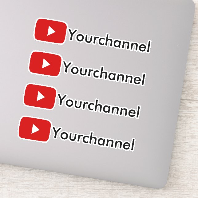 Sticker Nom personnalisé de la chaîne Youtube Vinyl person (Détail)