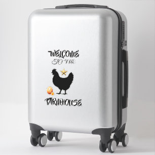 Sticker Nom personnalisé de la ferme de poulets
