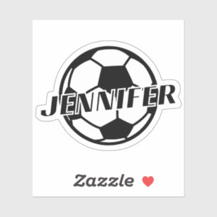 STICKER NOM PERSONNALISÉ DE LA FILLE DE FOOTBALL