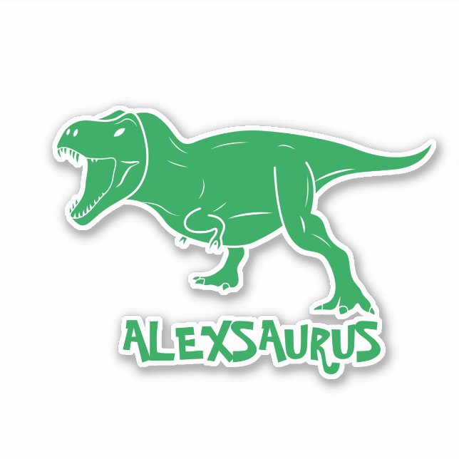 Sticker Nom personnalisé Dinosaur (Devant)