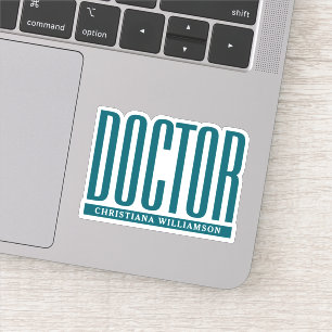 Sticker Nom personnalisé Docteur Med School Graduation