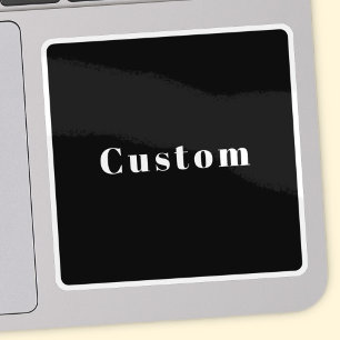 Sticker Nom personnalisé élégant ou autre texte Noir & B