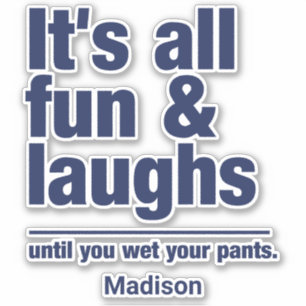 Sticker Nom personnalisé FUN & LAUGHS