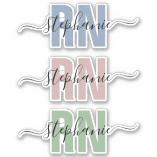Sticker Nom personnalisé infirmière inscrite RN Personnali