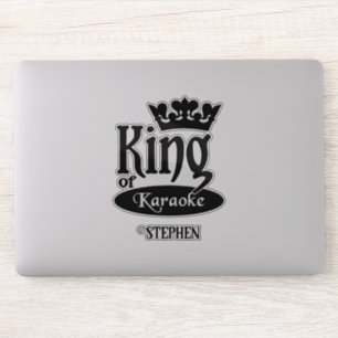 Sticker Nom personnalisé King of Karaoke