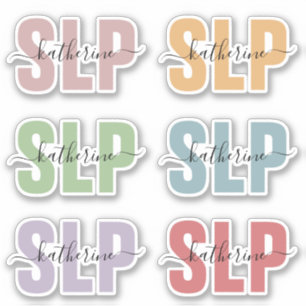 Sticker Nom personnalisé SLP orthophoniste Pathologiste