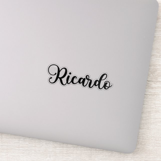 Sticker Nom Ricardo - Calligraphie manuscrite (Détail)