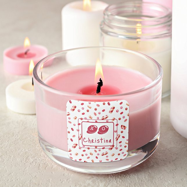 Sticker Nom XO Candy Motif Valentines Jour 1,5po (Créateur téléchargé)