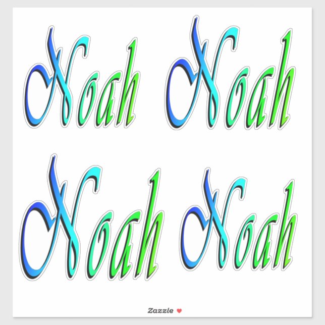 Sticker Noms colorés Noah, (Feuille)