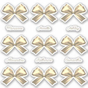 Sticker Noms de mâchoires esthétiques mignons en satin or