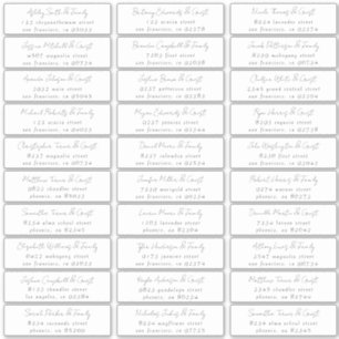 Sticker Noms d'hôtes Mariage noir et blanc simples Adresse
