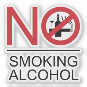 Sticker NON-Fumeur Alcool ⚠ signe thaï ⚠
