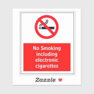 Sticker Non-Fumeurs Y Compris Les Cigarettes Électroniques