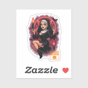 Sticker Nonne hantée - Halloween Éffrayant