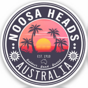 Sticker Noosa Chefs Australie Vintage Retro Souvenirs 80s
