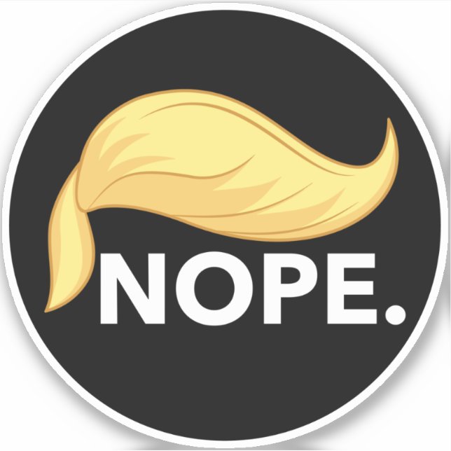 Sticker Nope Trump - No Trump - Ant Trump - Cycle démocrat (Devant)