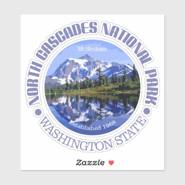 Sticker North Cascades NP (Feuille)