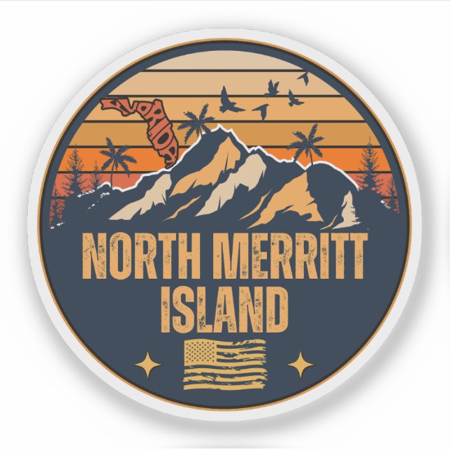 Sticker North Merritt Island, Floride (Devant)