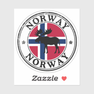 Sticker norvégien Drapeau rond pour le livre d'ord