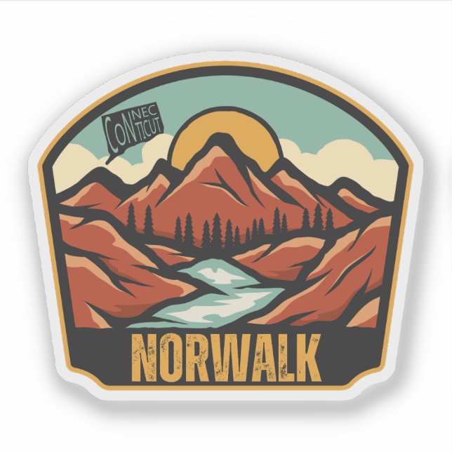 Sticker Norwalk, Connecticut (Devant)