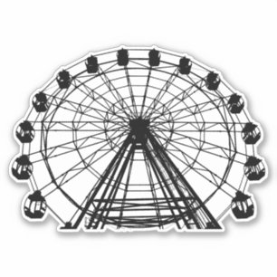 Sticker Nostalgique Joyride - Ferris Wheel Silhouette